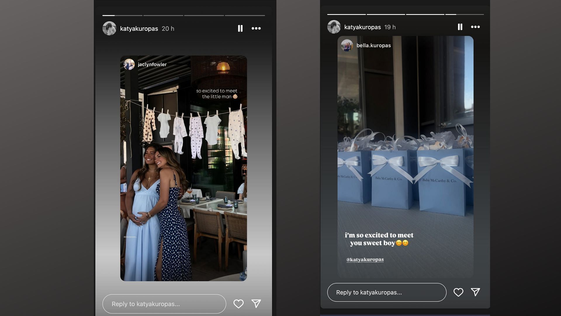 J.J. McCarthy’s fiancée Katya Kuropas's IG Stories